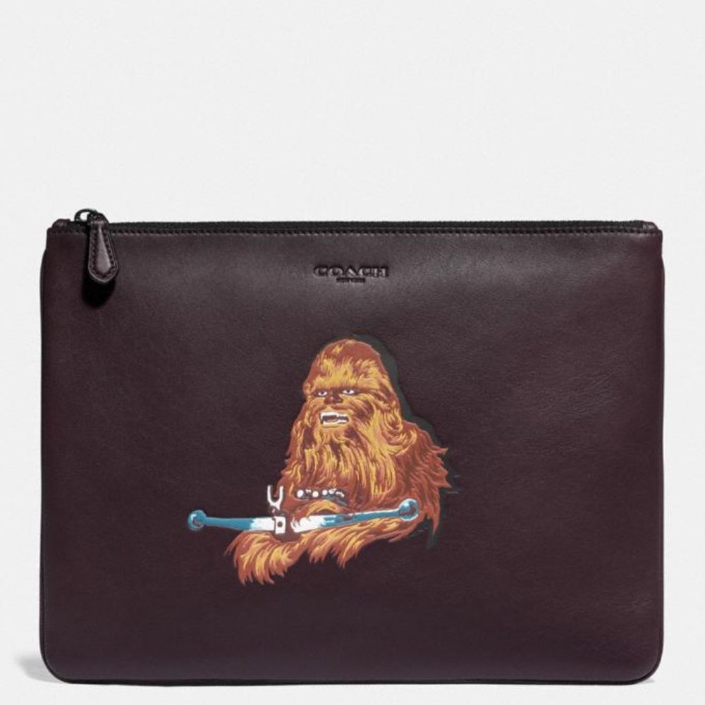 Star Wars X Coach Large Pouch With Chewbacca